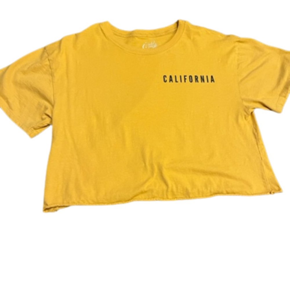 Yellow California Crop Top